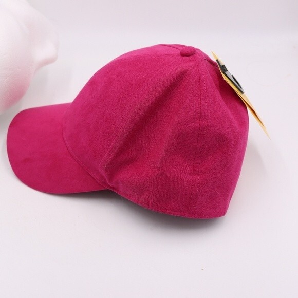 H&M Bright Pink Barbiecore Fitted Hat Cap Kearney NWT - Picture 2 of 7